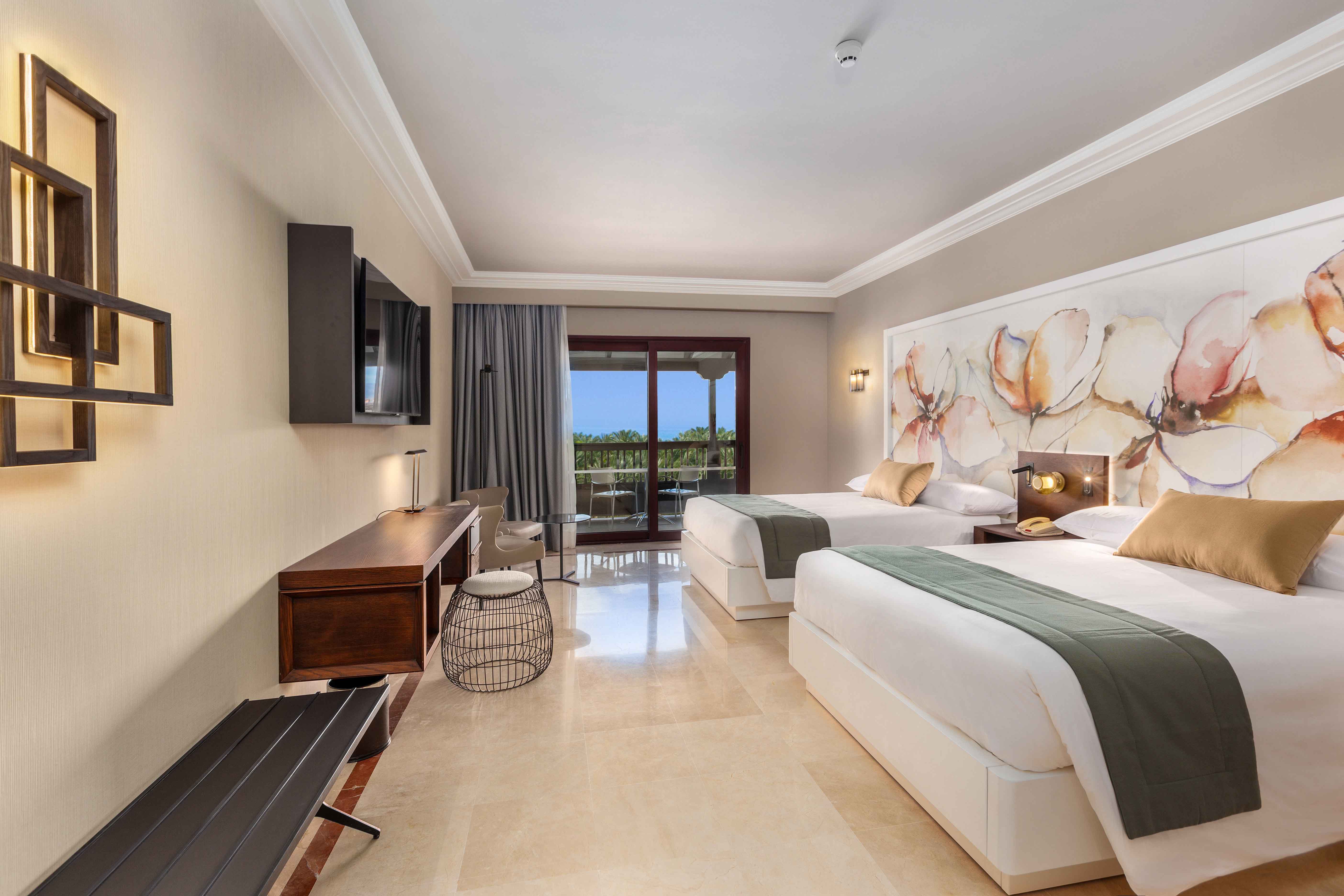 cama habitación family room lopesan costa meloneras resort & spa