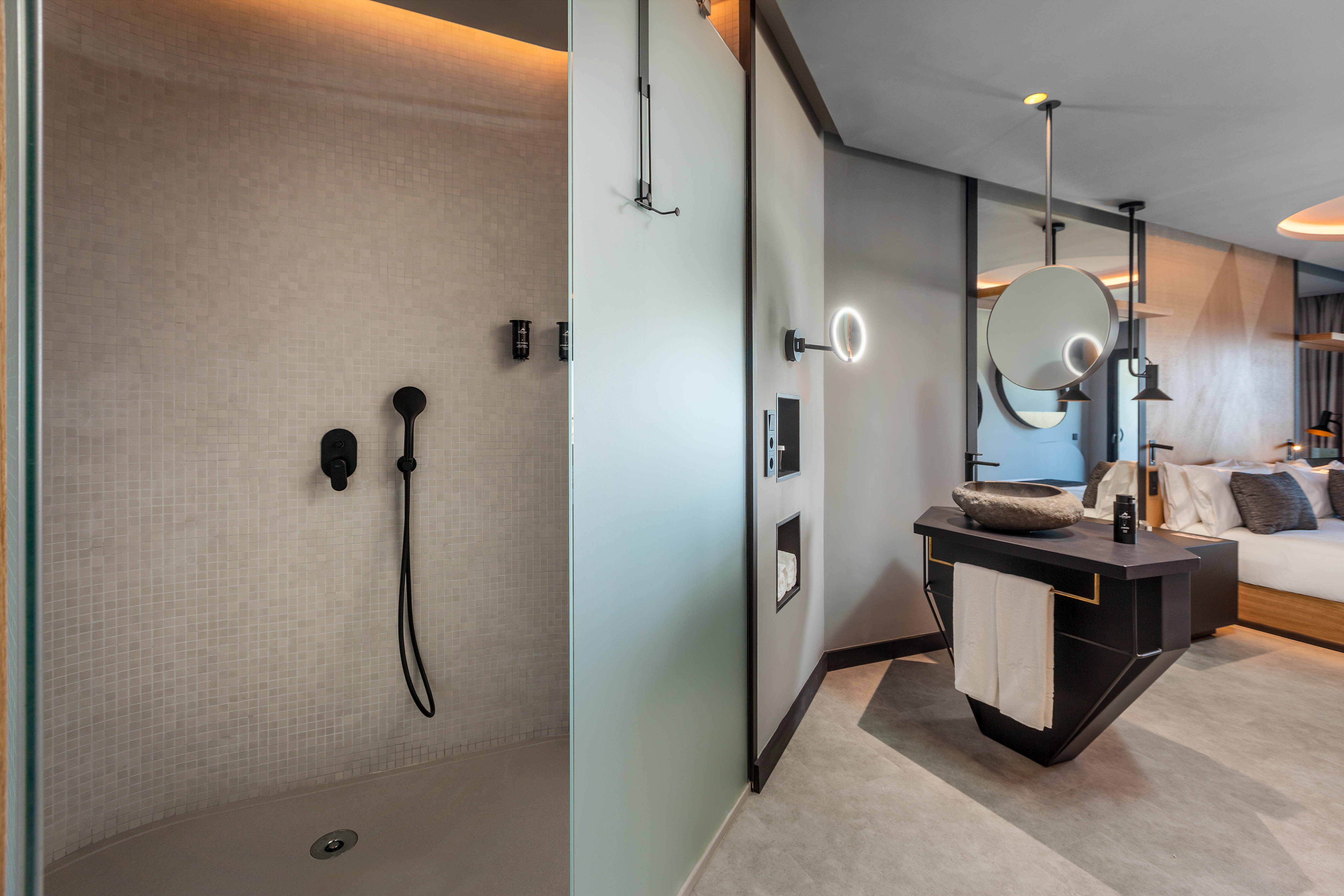 baño habitación doble superior hotel faro lopesan collection