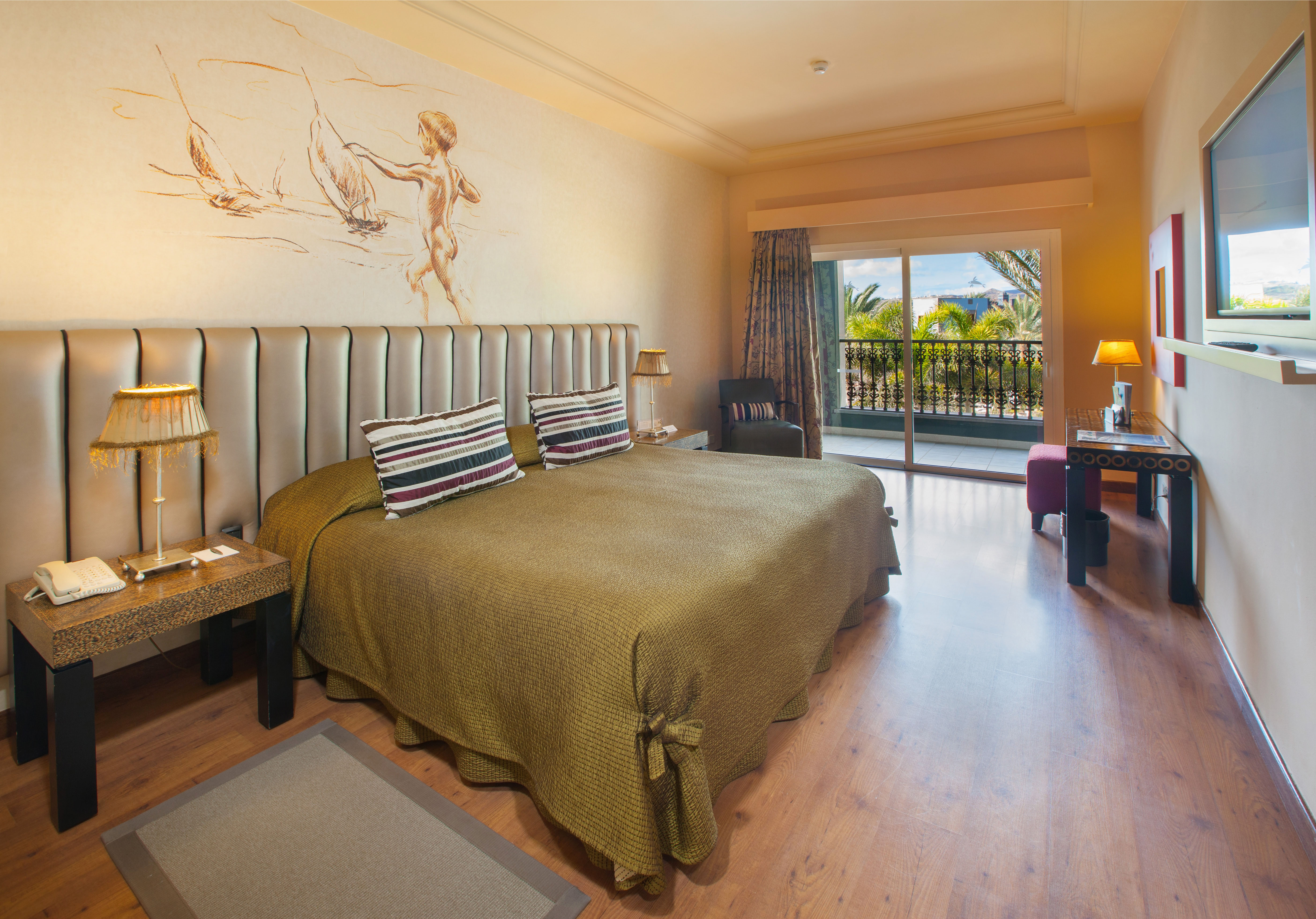 cama junior suite resort lopesan villa del conde