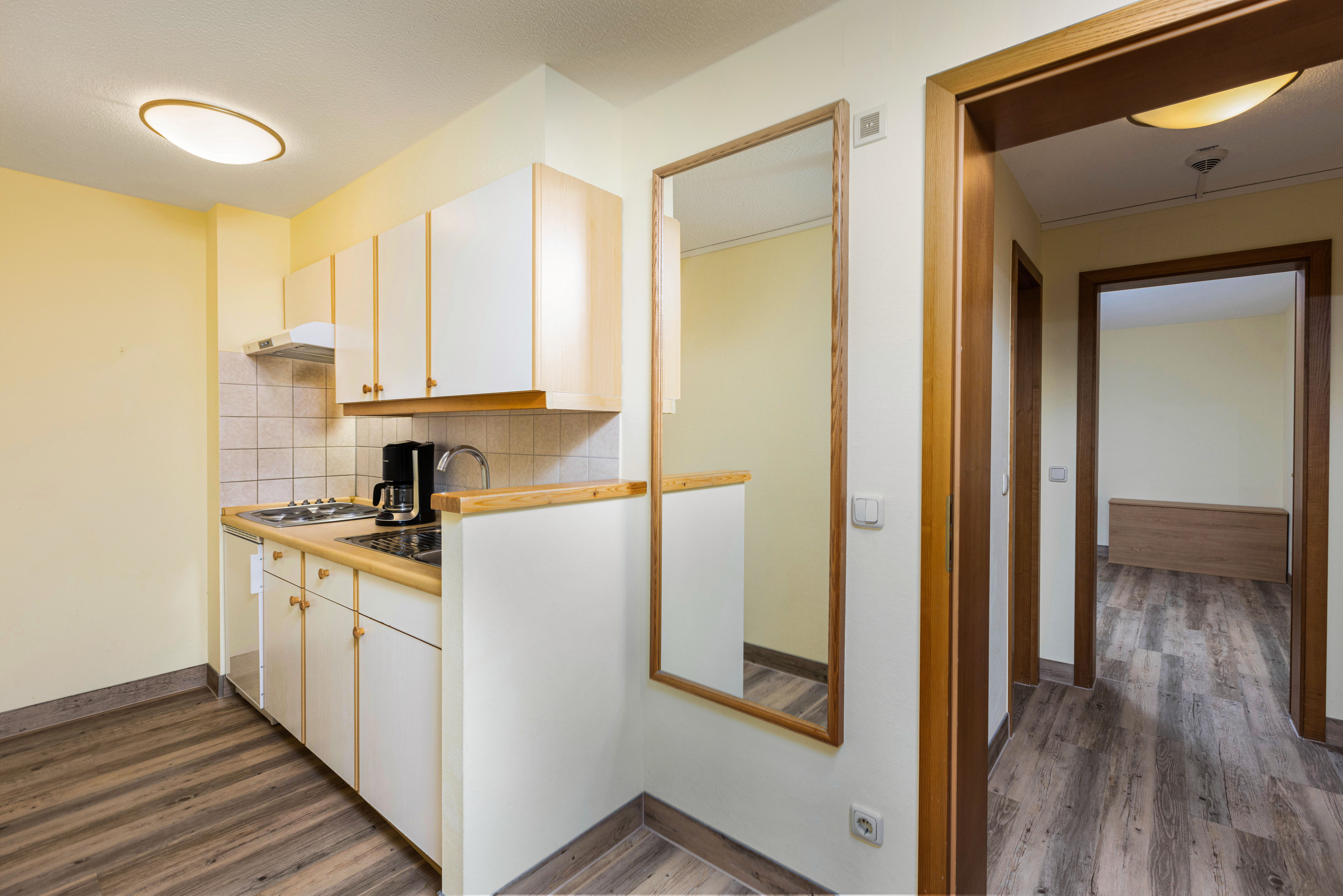 Küchenfotos der Apartments IFA Breitach mit Terrasse und Balkon