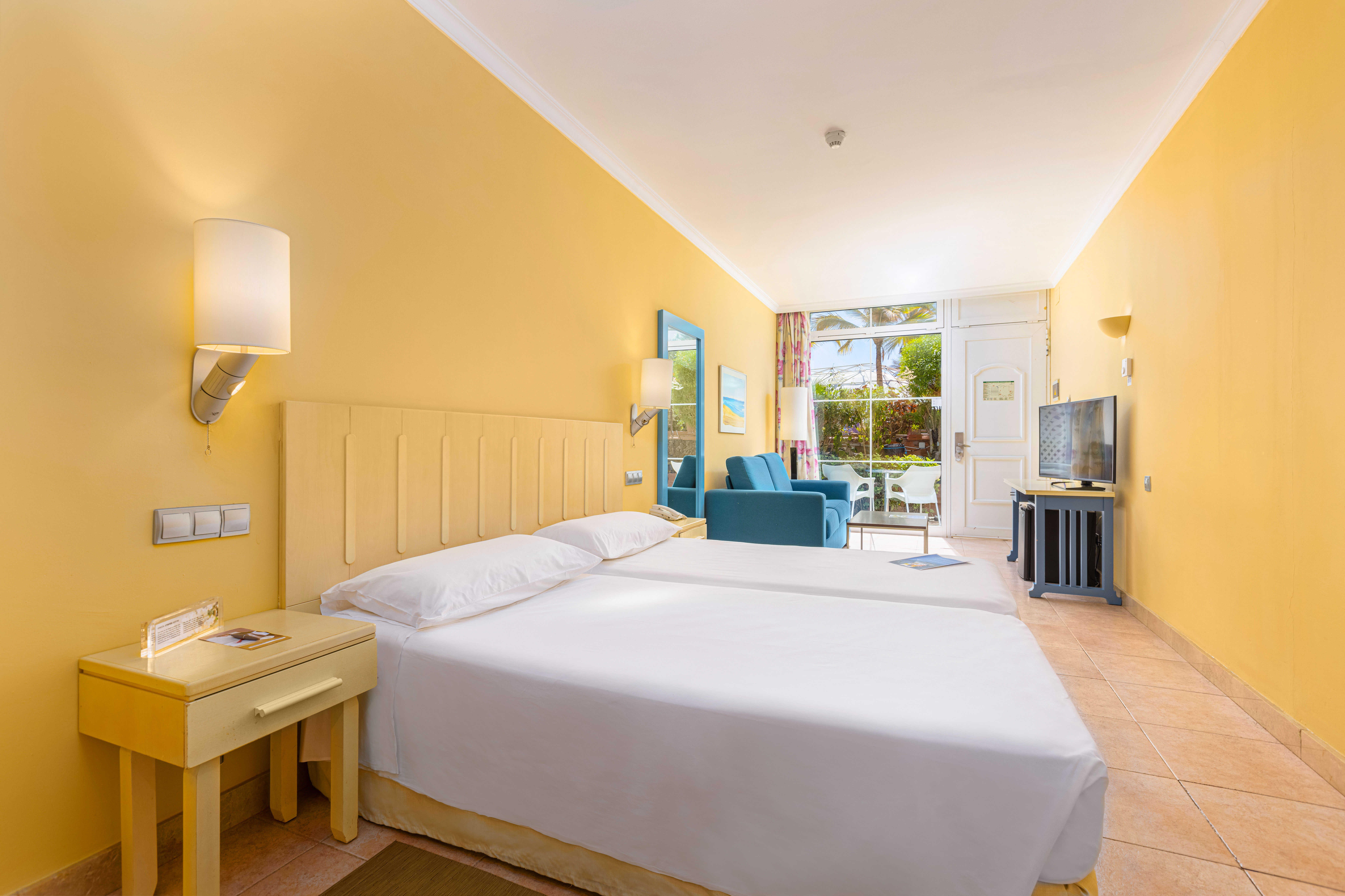 bed double family view room ifa altamarena hotel