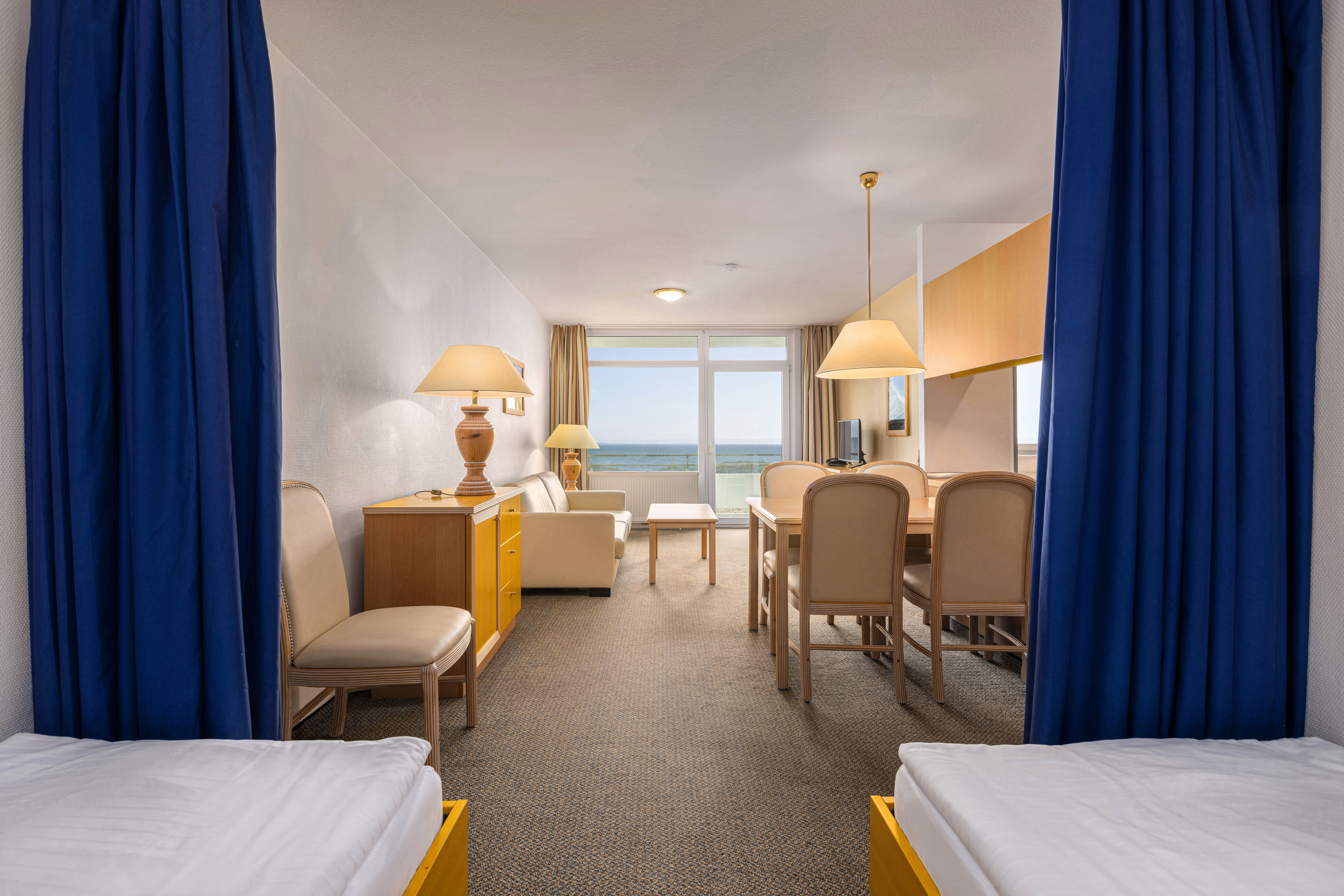 salón apartamento vitamar 2 dormitorios hotel ifa fehmarn