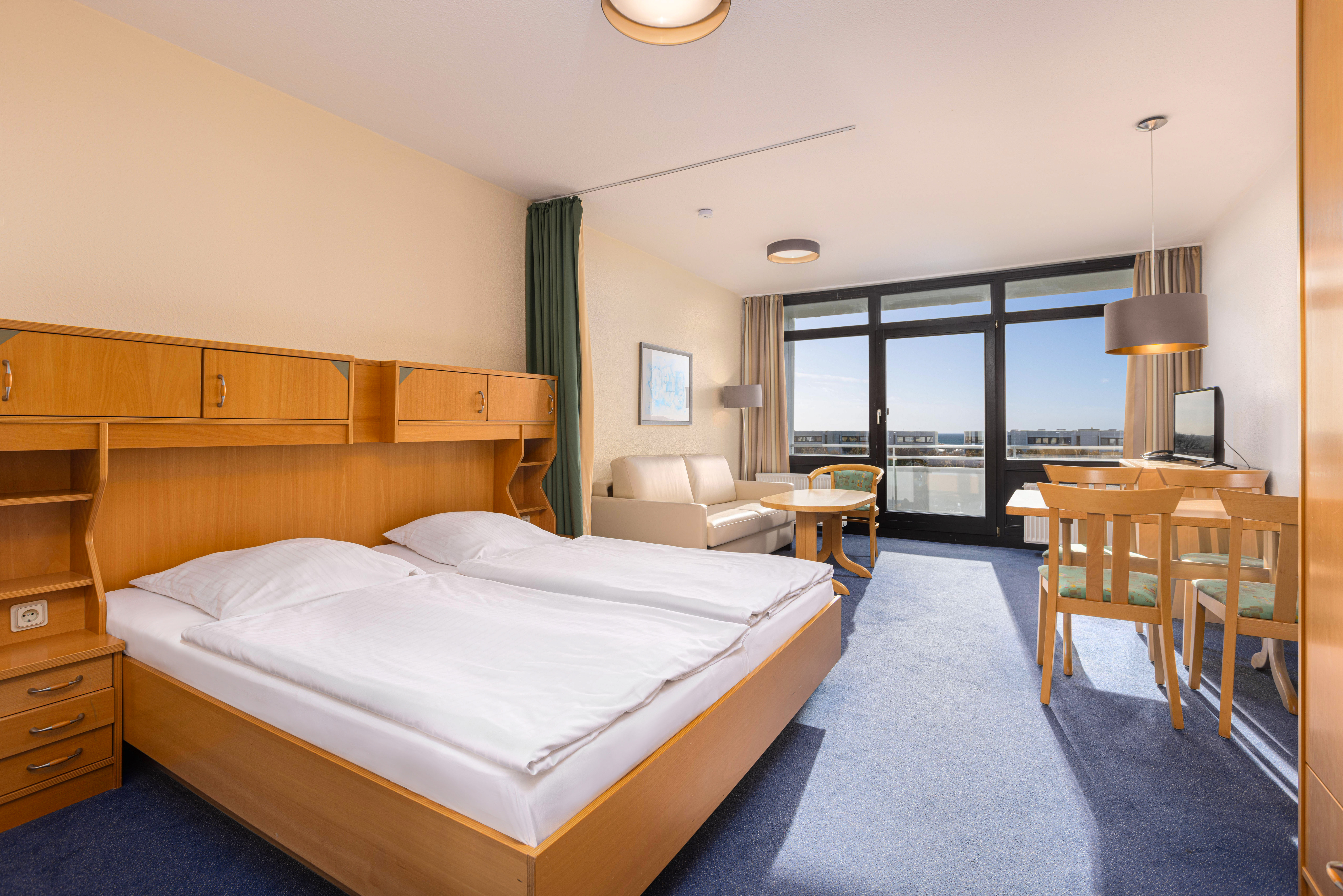 cama apartamento habitación doble fernblickhaus hotel ifa fehmarn