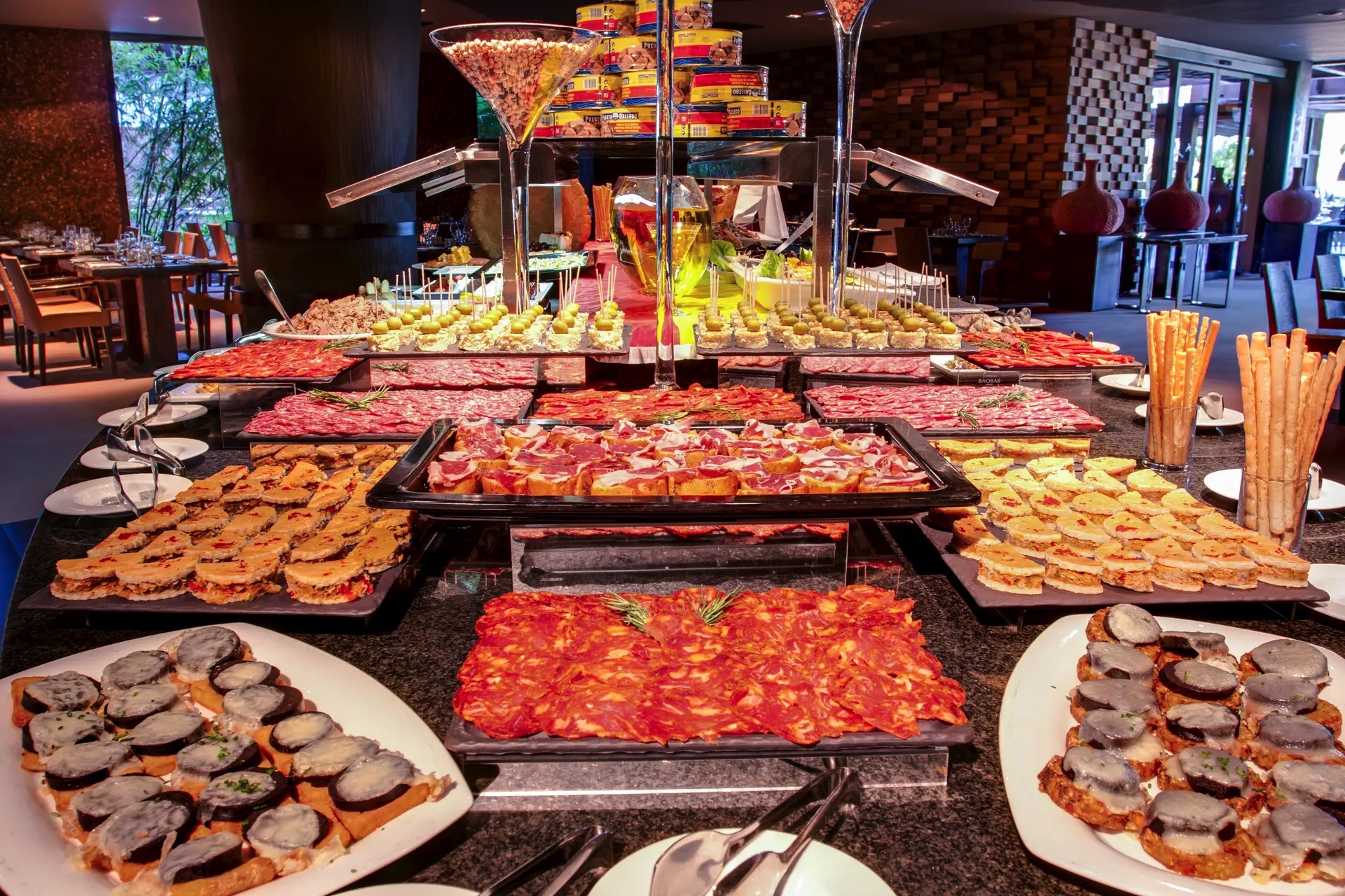 fotos buffet baobab del hotel baobab en gran canaria