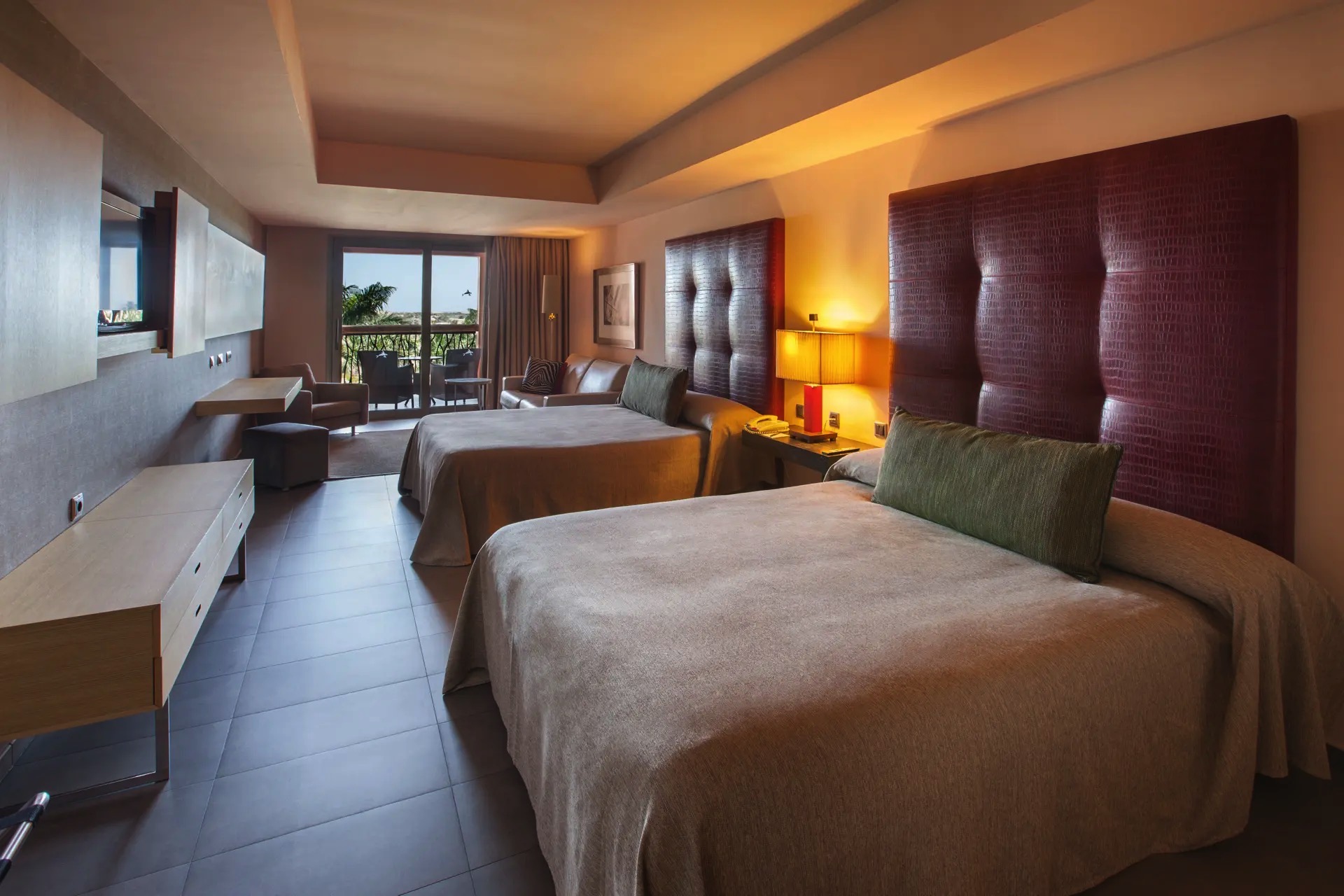 cama habitación doble familiar lopesan baobab