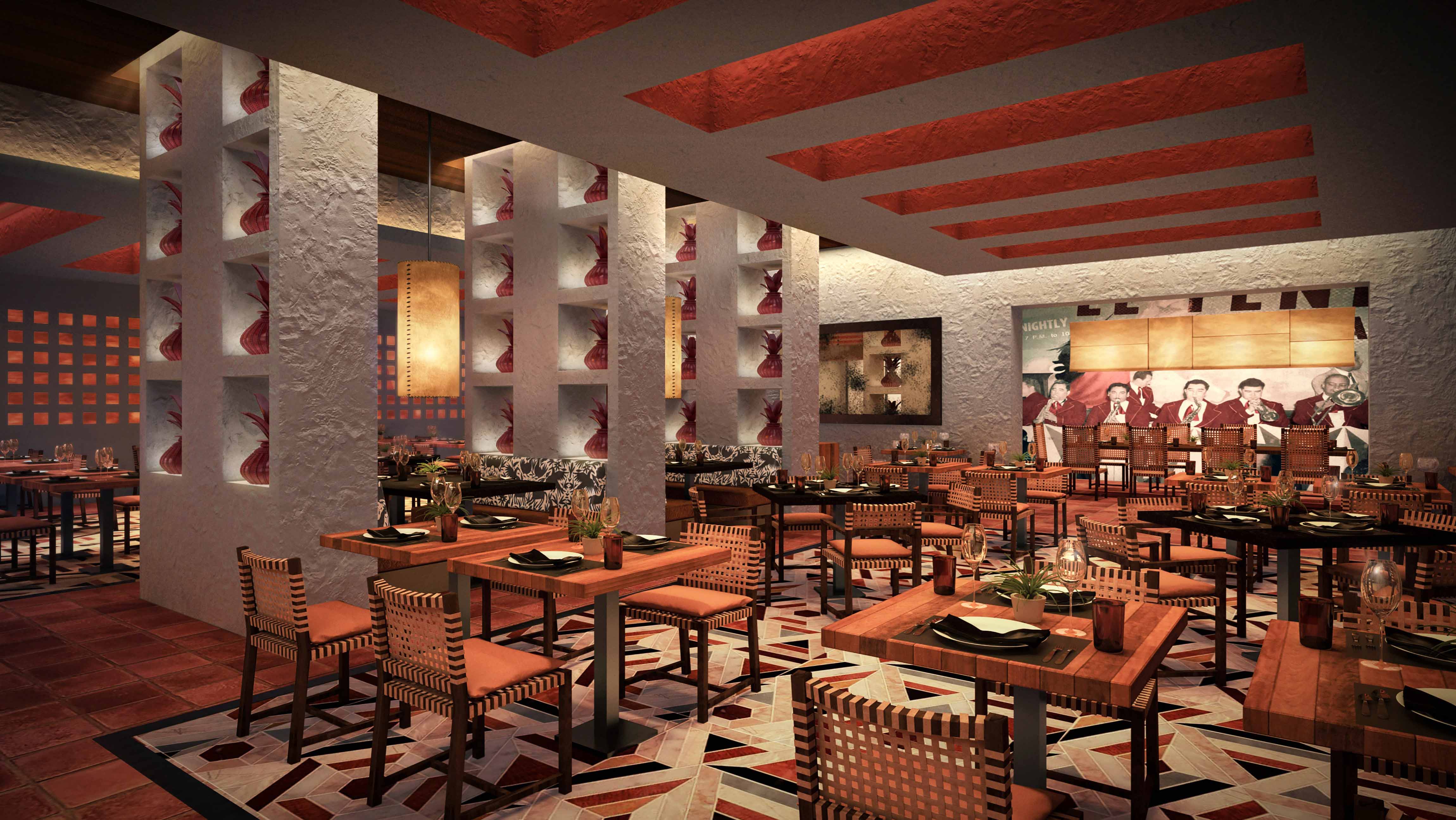 Restaurante Kahlo cocina Tex Mex en Lopesan Caoba Lagoon