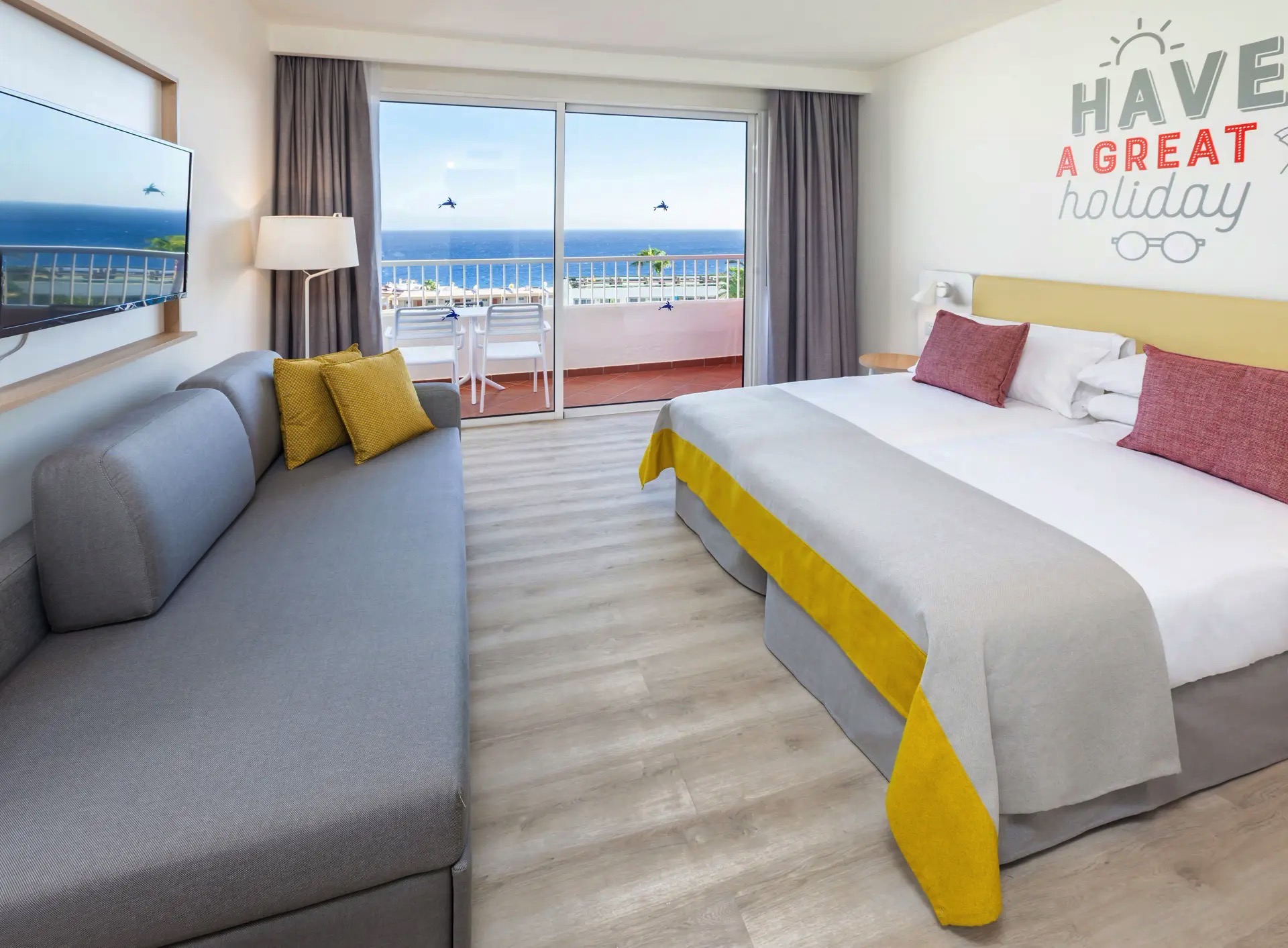 cama habitación doble estandar hotel abora interclub atlantic